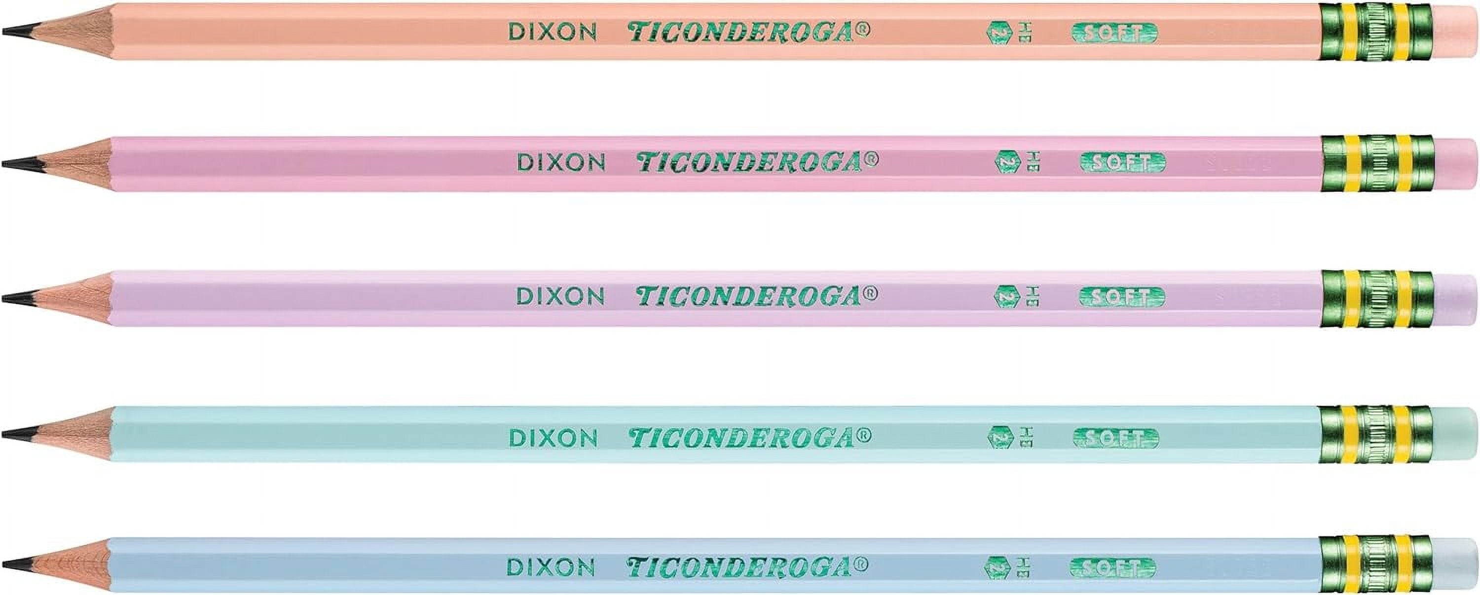 Ticonderoga® Pastel Pencils, 2 Soft, Assorted Colors, Pack Of 10 Pencils