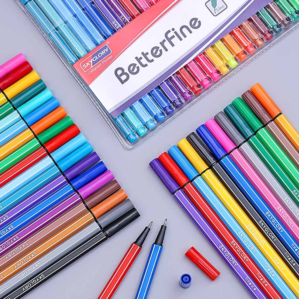 Lloopyting Colored Pencils Coloring Book Child Color Pen Set Marker Watercolor Brush Oily Colored Drawing Hook Line Pen School Supplies Office Supplies 10*5*3cm