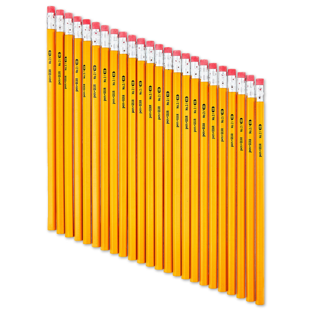 (5 pack) Pen+Gear #2 HB Sharpened Wood Pencils, Yellow, 48 Count
