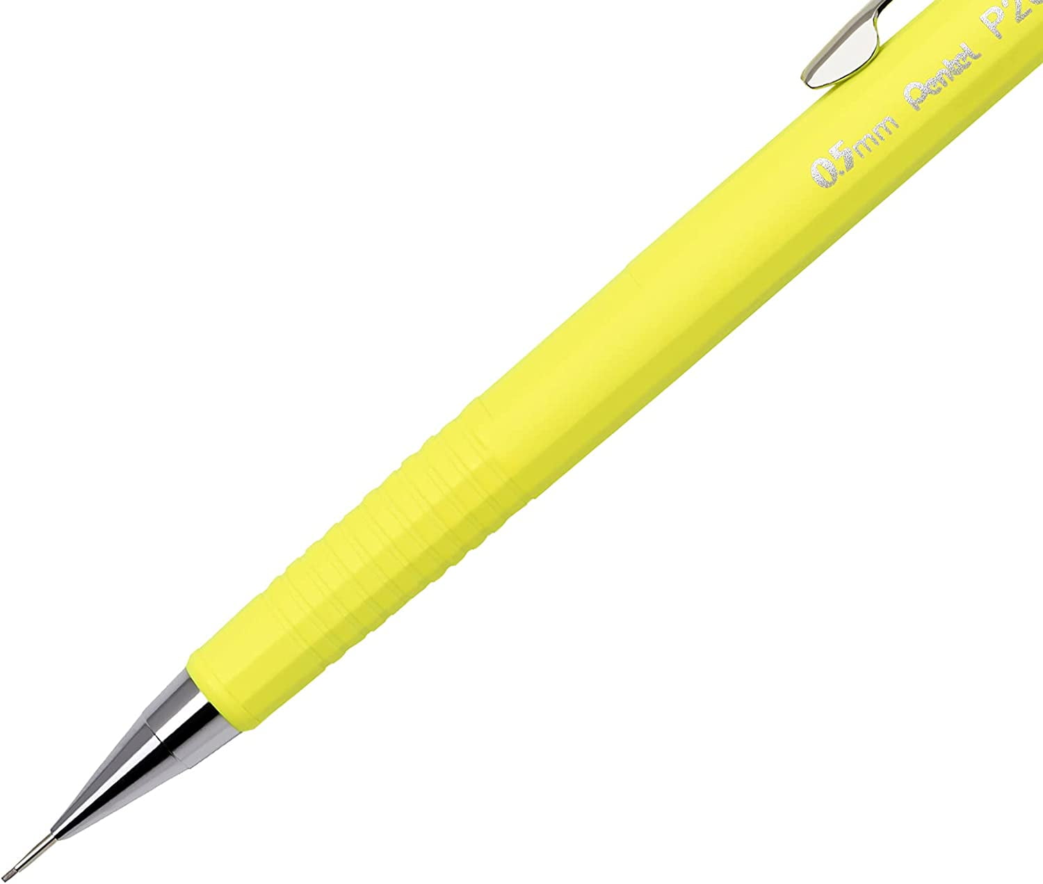 Pentel P205 Series Mechanical Automatic Pencils - 0.5mm - Fluorescent Yellow Barrel - Single