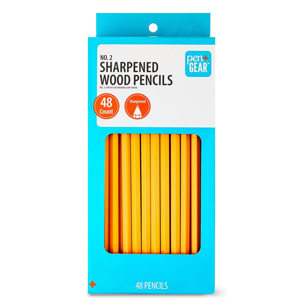(5 pack) Pen+Gear #2 HB Sharpened Wood Pencils, Yellow, 48 Count