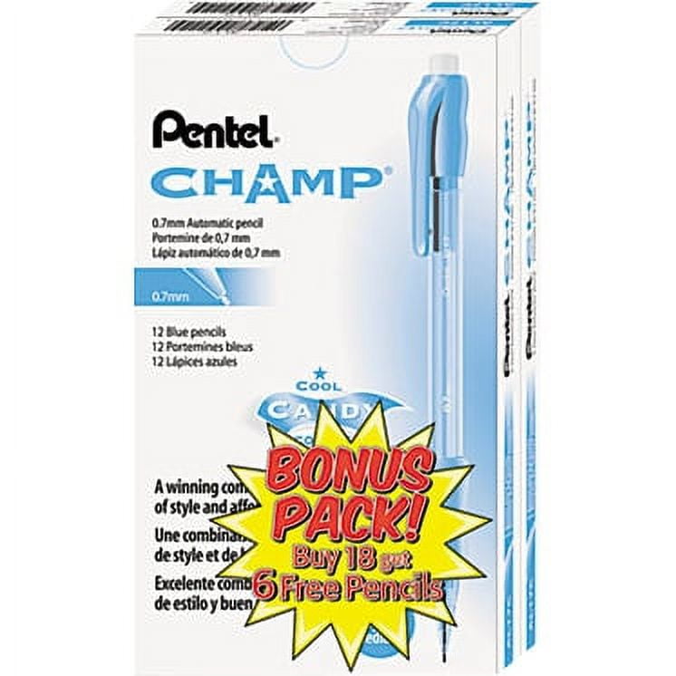 Pentel Champ Mechanical Pencil, 0.7mm, Bonus Pack