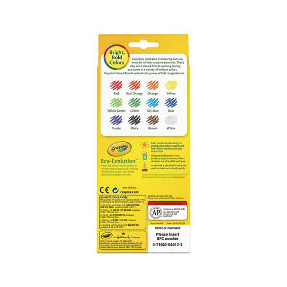 Long-Length Colored Pencil Set 3.3 mm, 2B 1, Assorted Lead/Barrel Colors, Dozen