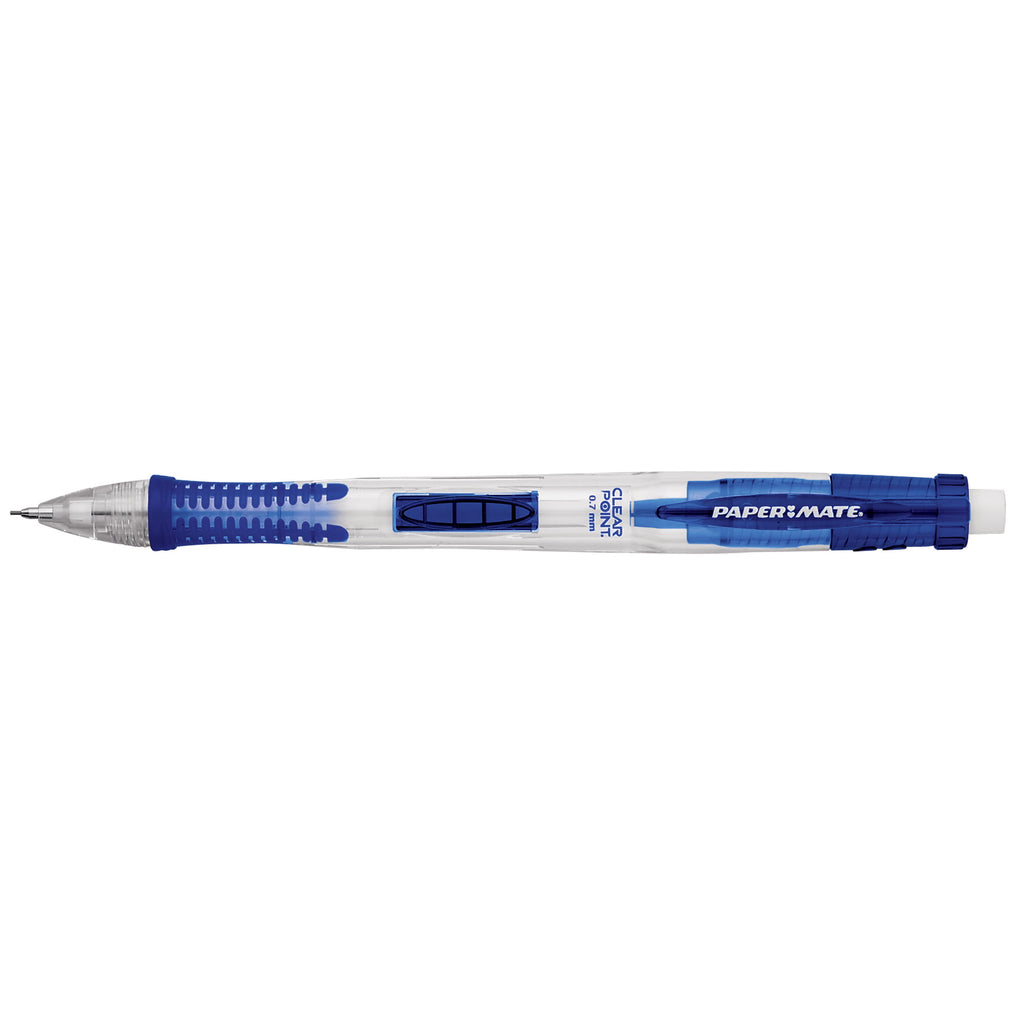 Paper Mate Clearpoint Mechanical Pencils, 0.7mm, HB #2, Blue Barrels,12 Count