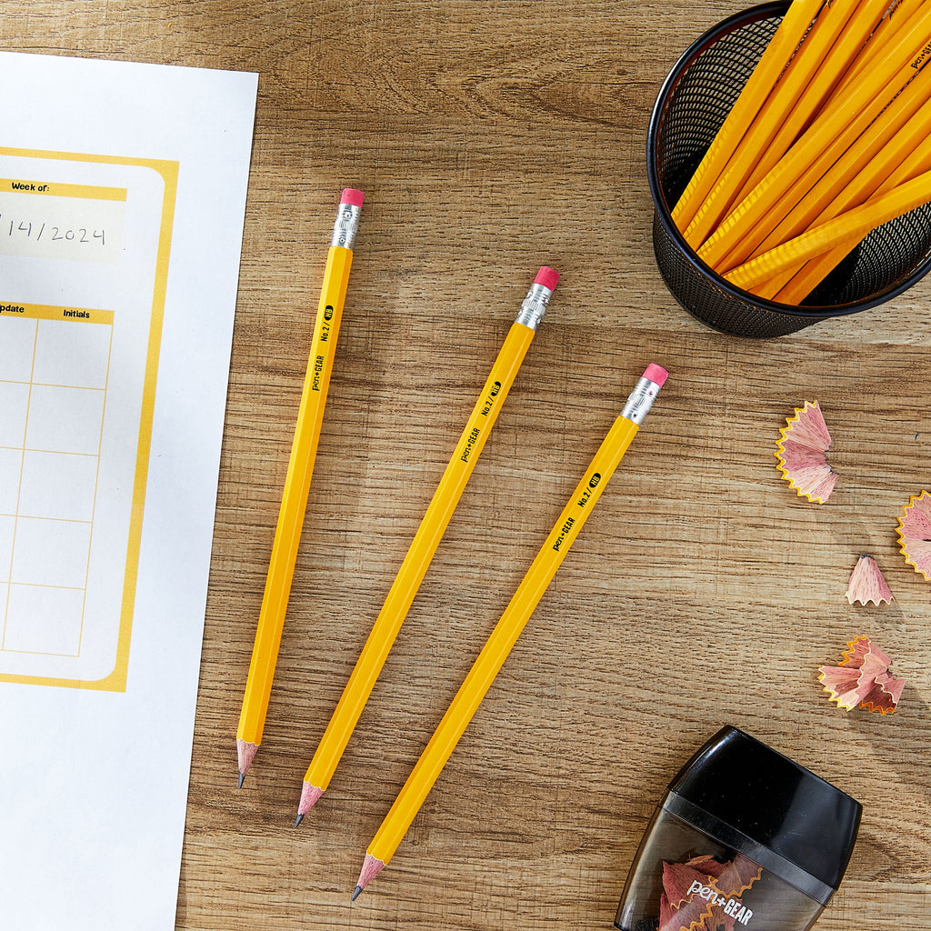 (5 pack) Pen+Gear #2 HB Sharpened Wood Pencils, Yellow, 48 Count