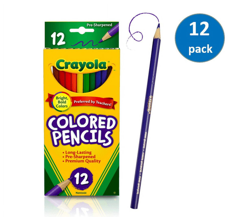 Crayola 12 Count Colored Pencils, 12 Pack Bundle, 144 Pieces, Child Ages 3+