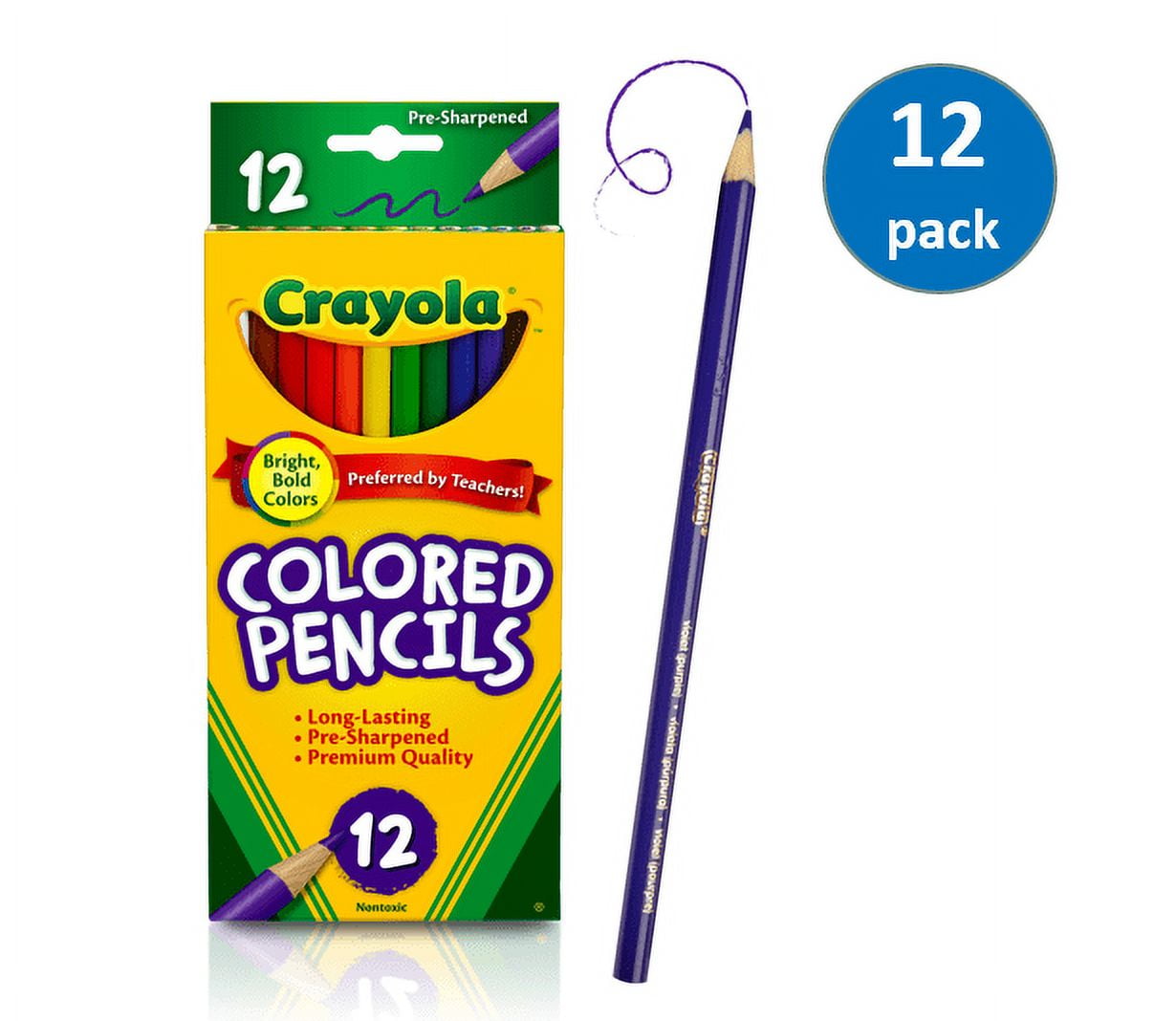 Crayola 12 Count Colored Pencils, 12 Pack Bundle, 144 Pieces, Child Ages 3+