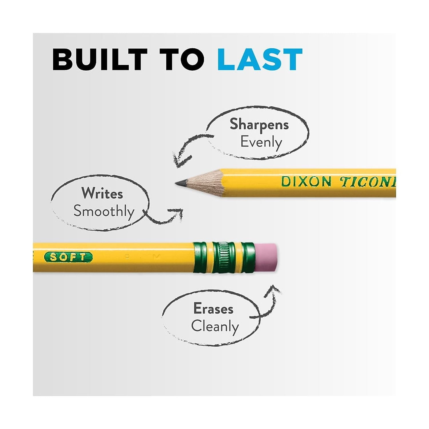 Dixon The World's Best Pencil Wooden Pencils No. 2 Soft Lead Dozen (13882) 487129