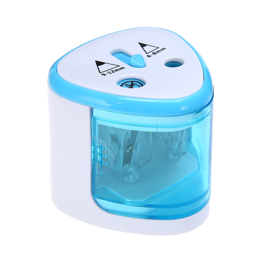 Electric Pencil Sharpener Dual Hole Automatic Pencil Sharpener for Students(Random Color)