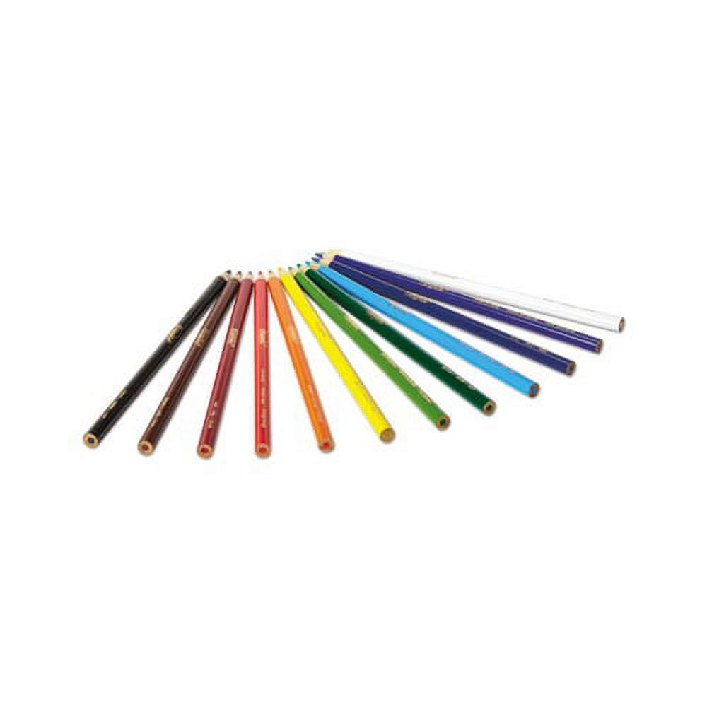 Long-Length Colored Pencil Set 3.3 mm, 2B 1, Assorted Lead/Barrel Colors, Dozen
