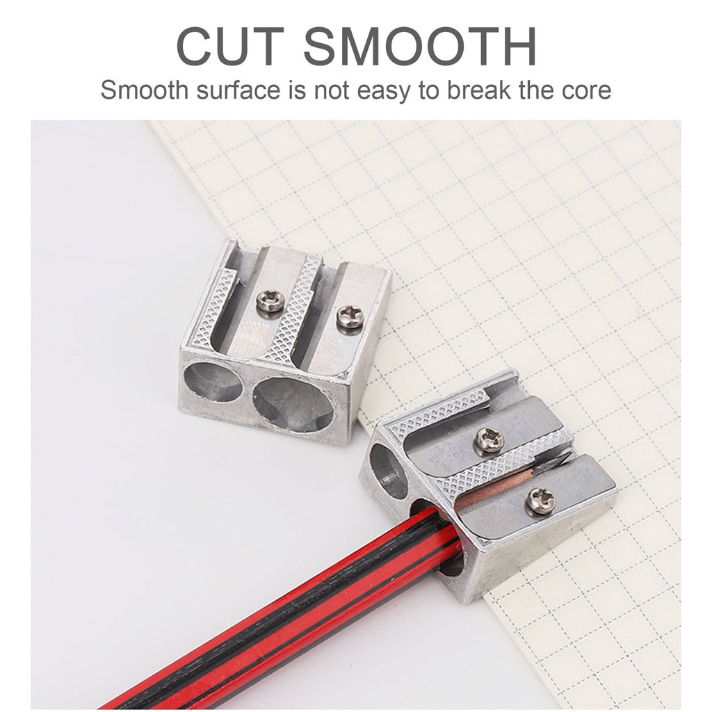 Blukids 12 Pack Mini Manual Pencil Sharpeners with One Hole Portable & Durable Aluminum Penccil Sharpeners for Adults Office Supplies