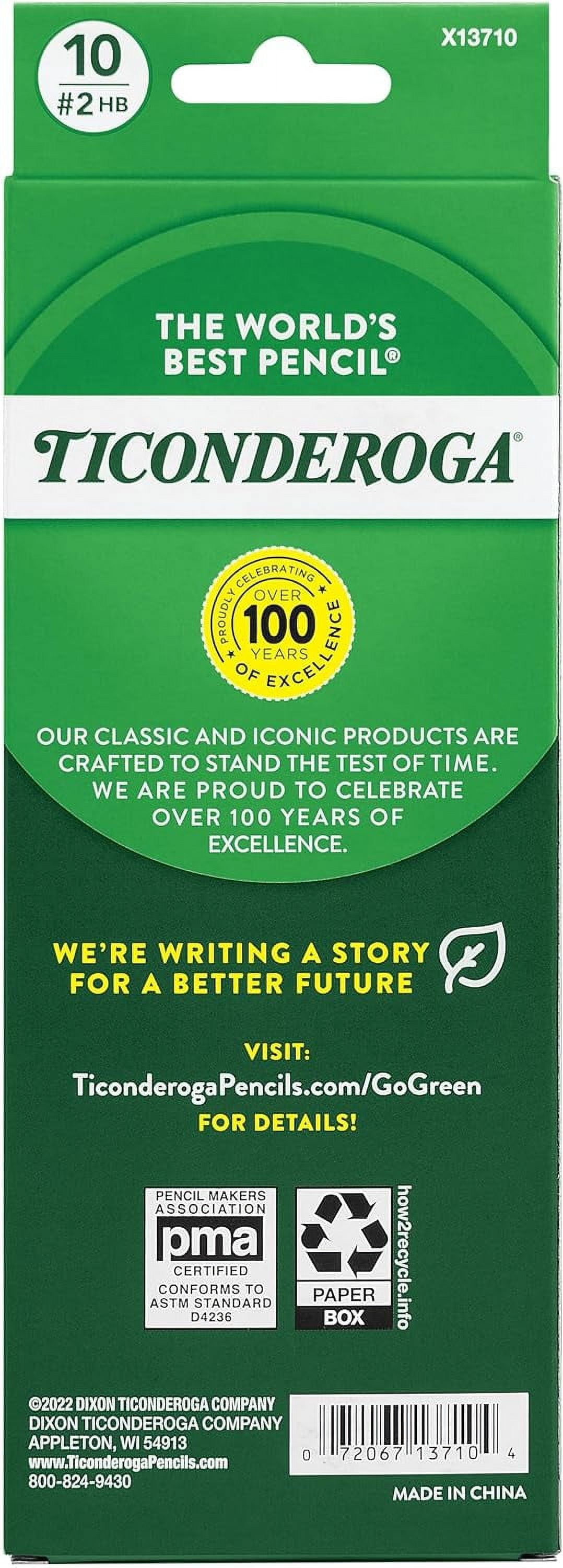 Ticonderoga® Pastel Pencils, 2 Soft, Assorted Colors, Pack Of 10 Pencils