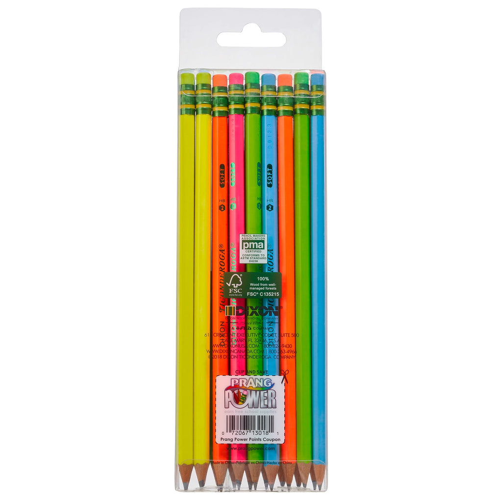 Ticonderoga Neon Pencil, 18 Per Pack, 2 Packs