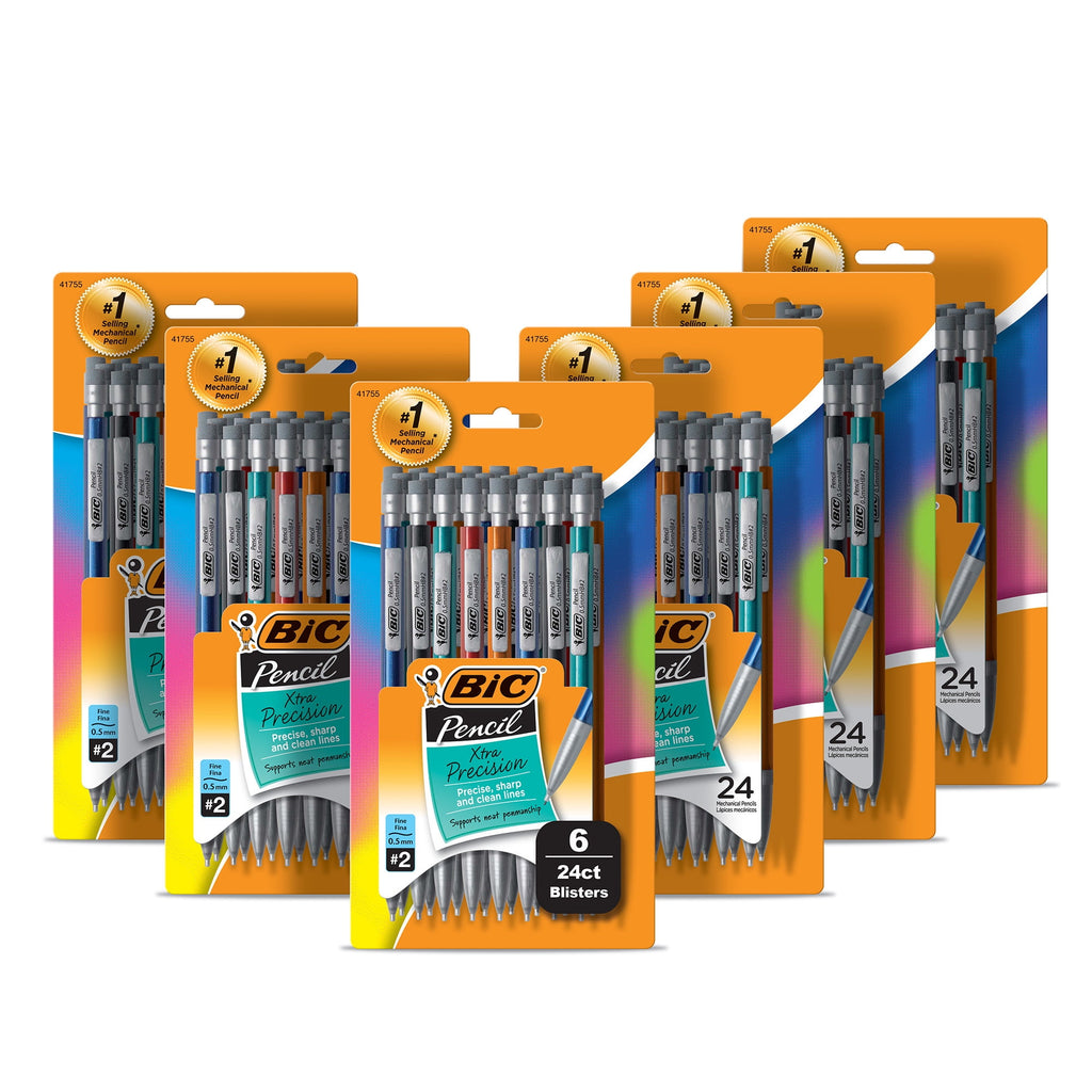 BIC Xtra-Precision Mechanical Pencils, Fine Point 0.5mm, Six Packs, 144 Pencils
