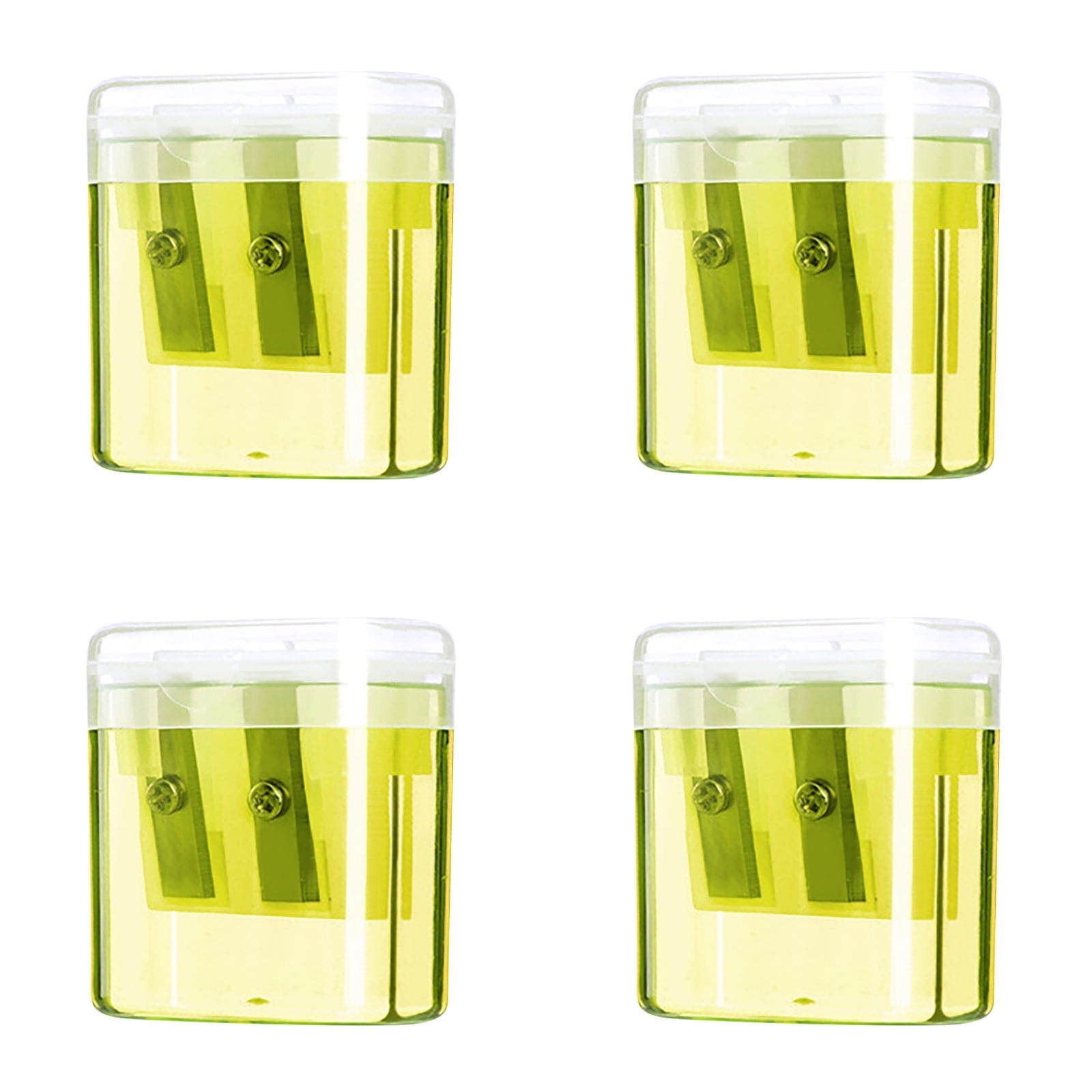 FAMTKT Double Hole Pencil Sharpener with Cover Color Pencil Sharpener Portable Oval Manual Pencil Sharpener Office Supplies on Clearance