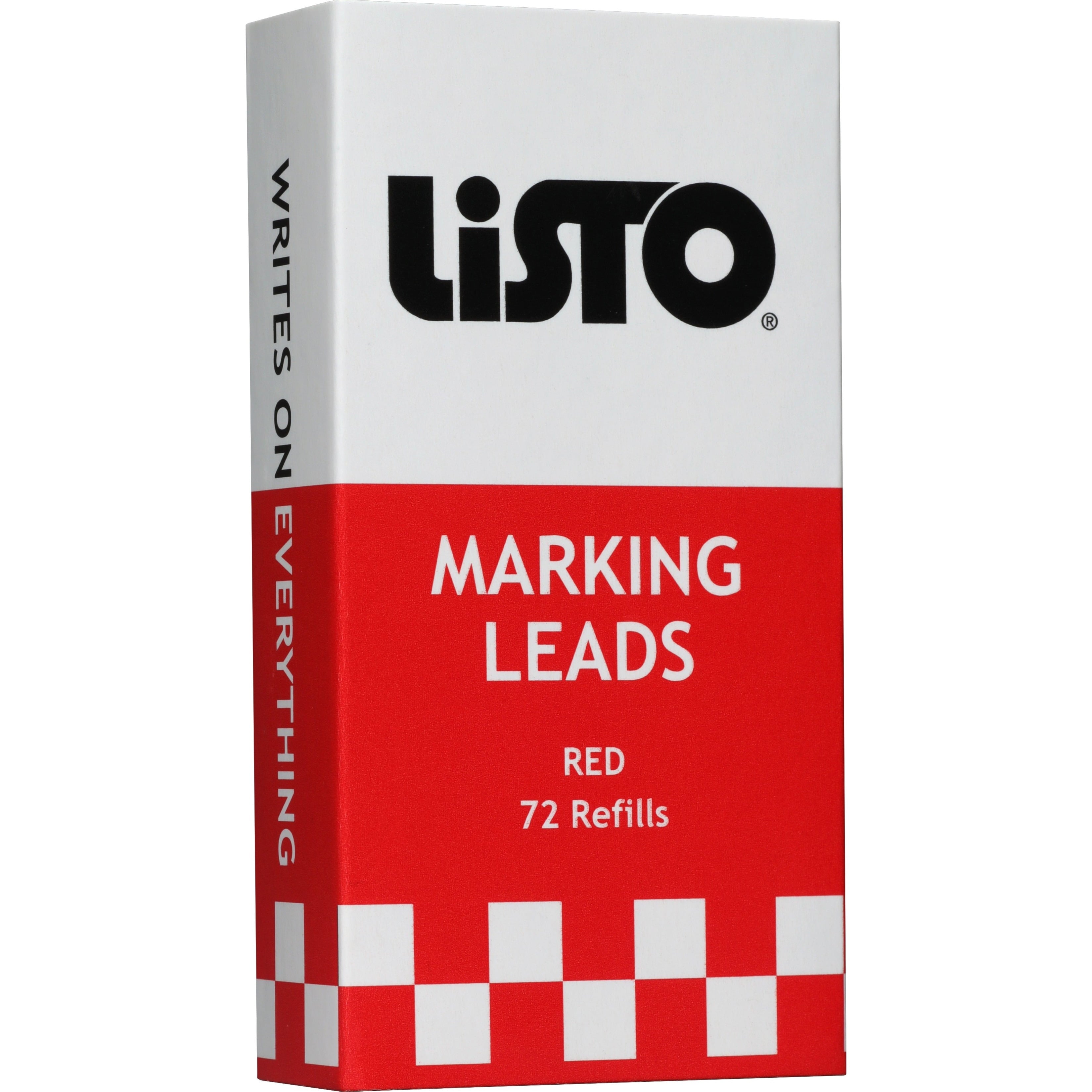 Listo Marking Pencil Refills Red - 72 / Box