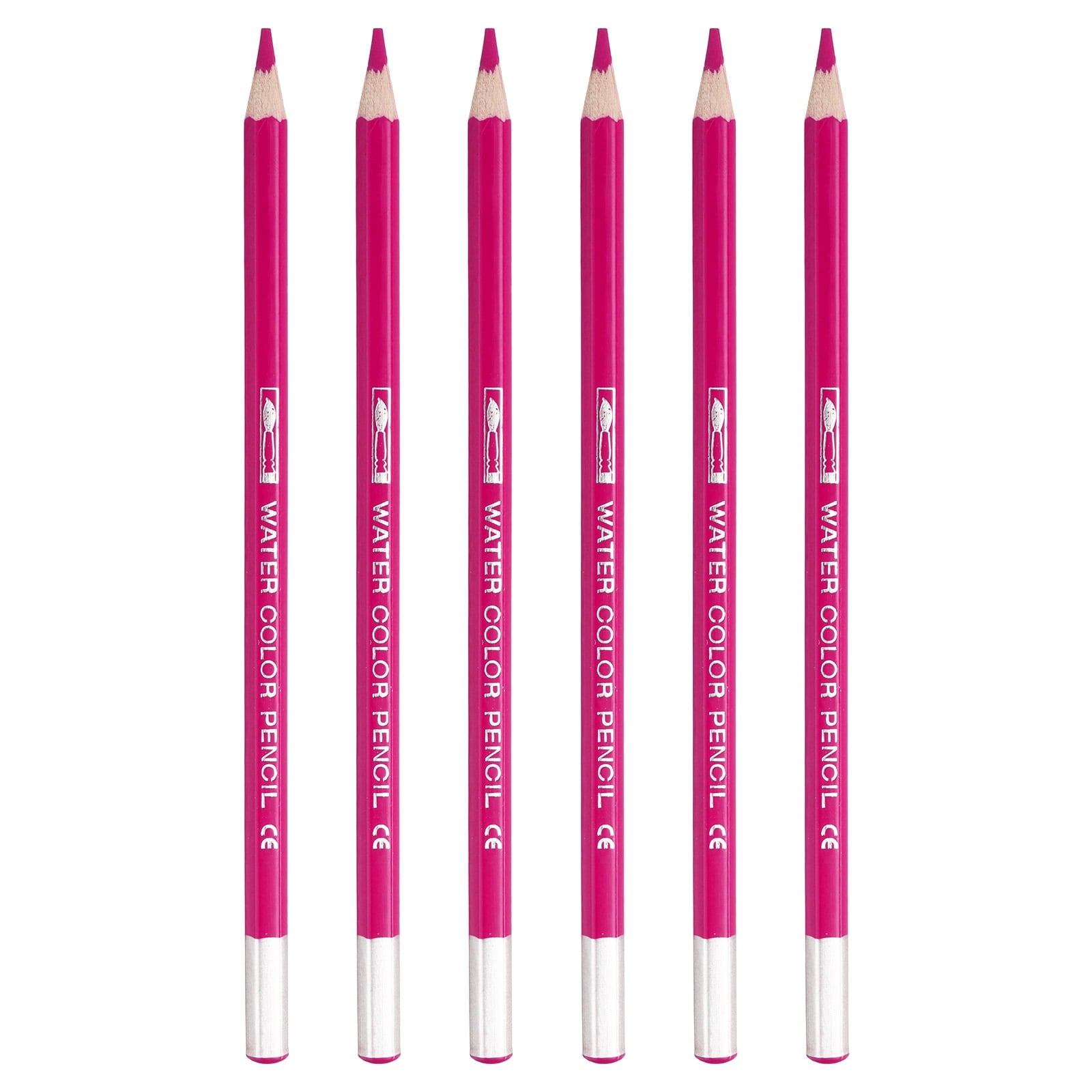 Uxcell Watercolor Pencil for Blending, Coloring, Sketch Drawing, Painting, 6Pcs, Black