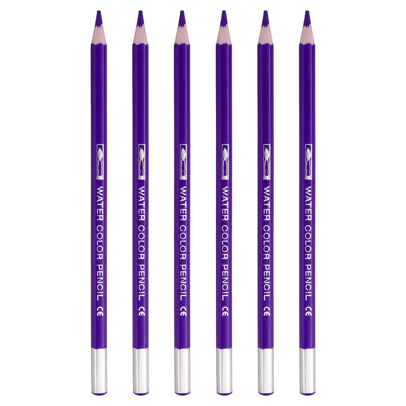 Uxcell Watercolor Pencil for Blending, Coloring, Sketch Drawing, Painting, 6Pcs, Black