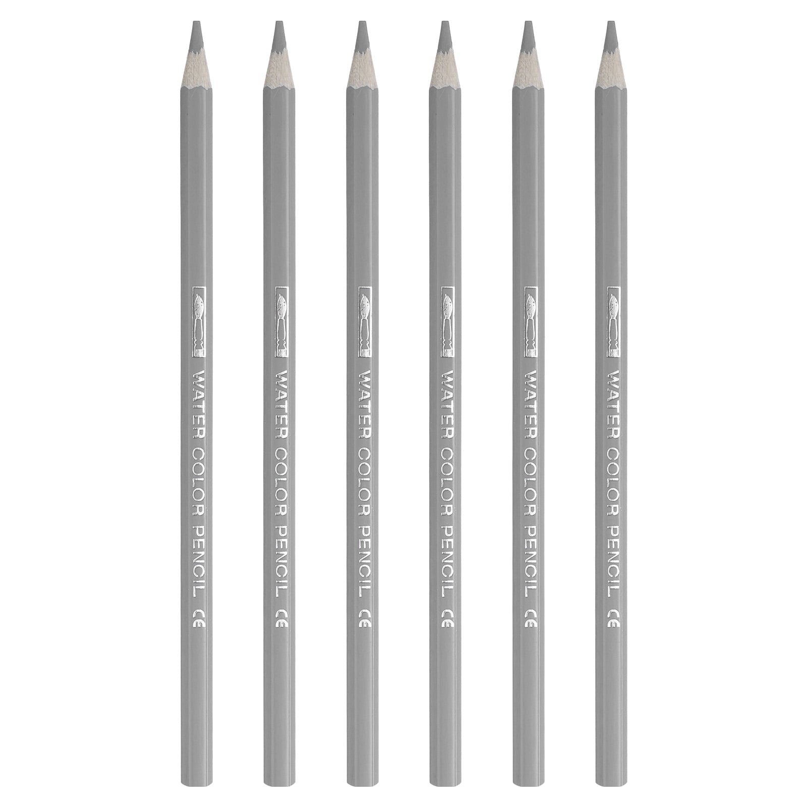 Uxcell Watercolor Pencil for Blending, Coloring, Sketch Drawing, Painting, 6Pcs, Black
