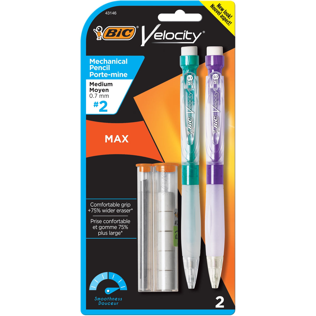 Velocity Max Pencil, 0.7 Mm, Hb (#2.5), Black Lead, Assorted Barrel Colors, 2/pack | Bundle of 5 Packs