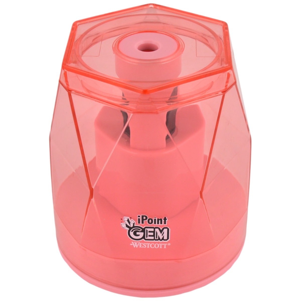 Westcott iPoint GEM Battery Pencil Sharpener, Pink (00578-PARENT)