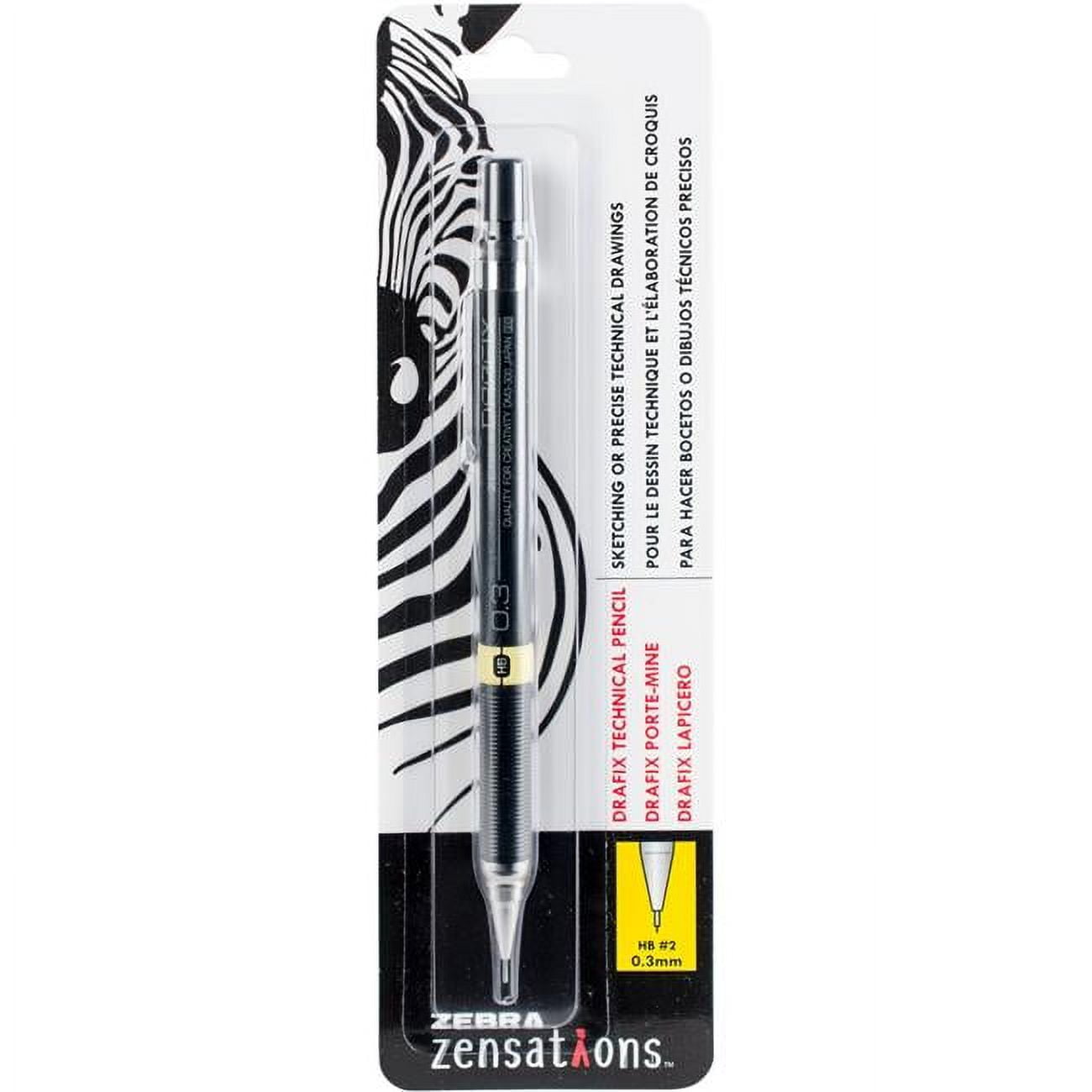 Zebra Pen Zensations Drafix Technical Pencil 0.3mm HB #2 1Pk