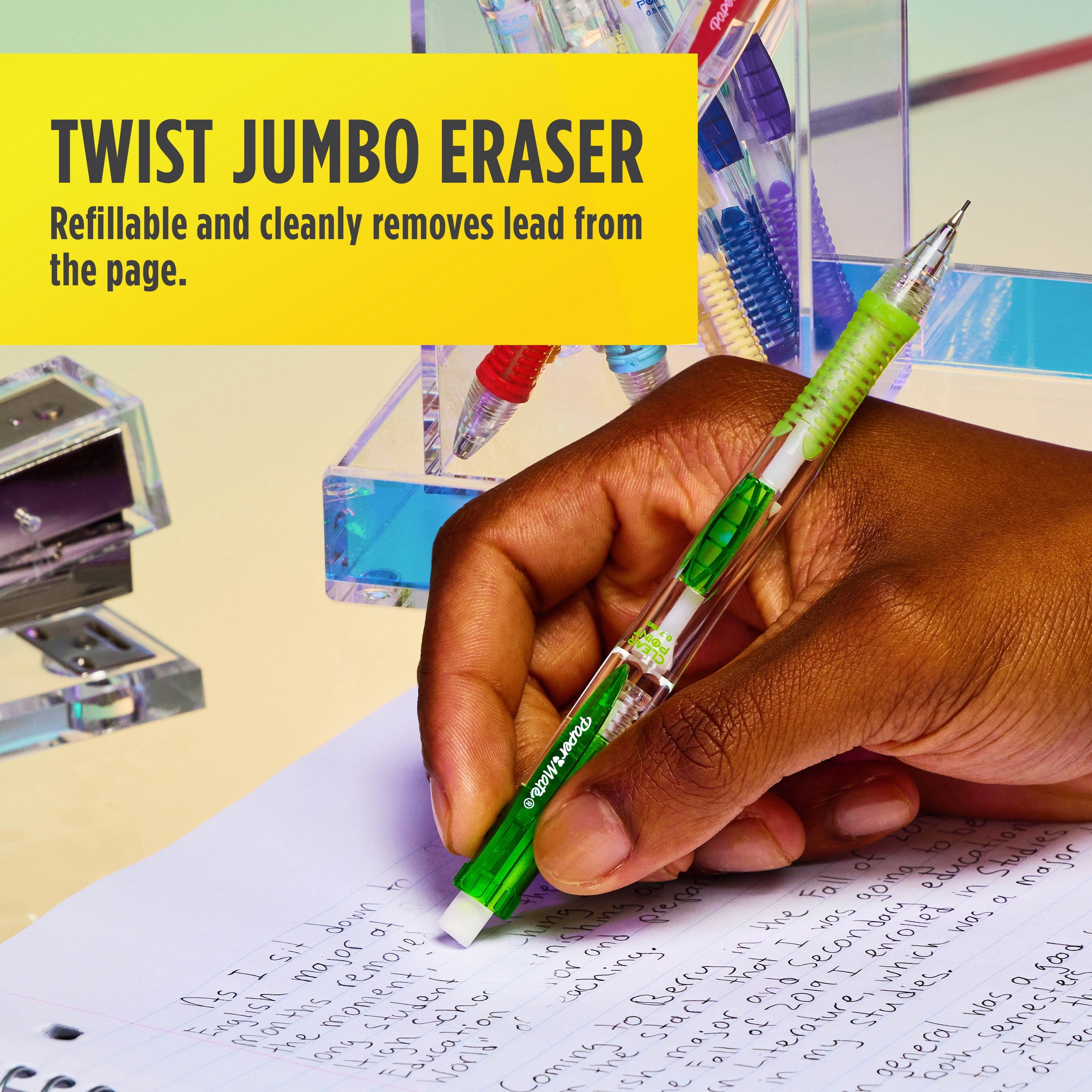 Paper Mate Clearpoint Mechanical Pencils, 0.7mm, HB #2, Blue Barrels,12 Count