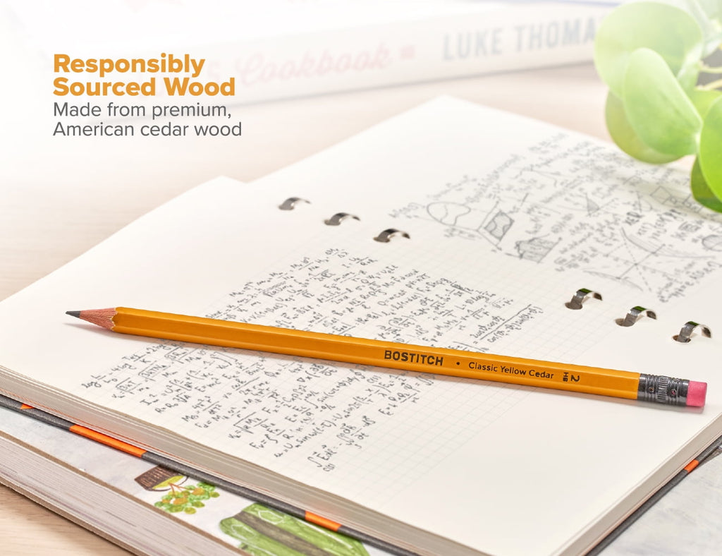 Bostitch Office Premium American Cedar Pencils, 2-Pack (BACP12Y-2PK)