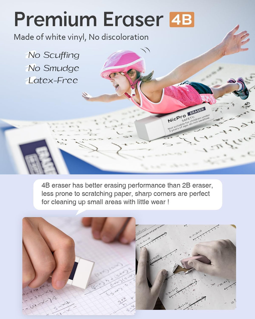 Nicpro 2 Pack Blocky Gear Metal Mechanical Pencils Set with Case, 0.5 mm & 0.7 mm Lead Drafting Pencil with 6 Tube (360PCS) Lead Refills(HB 2B), 3 Erasers, 18 Eraser Refills for Art Sketching Drawing