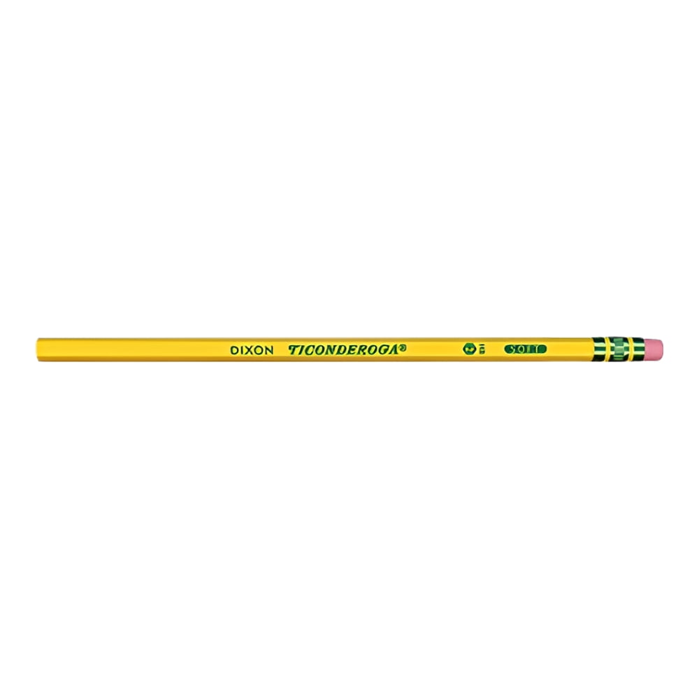 Dixon Ticonderoga Wood-Cased #2 HB Pencils, Box of 24, Yellow (13924)