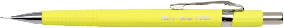 Pentel P205 Series Mechanical Automatic Pencils - 0.5mm - Fluorescent Yellow Barrel - Single