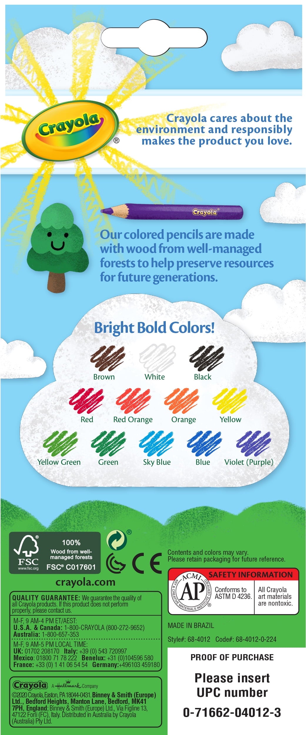 Crayola 12 Count Colored Pencils, 12 Pack Bundle, 144 Pieces, Child Ages 3+