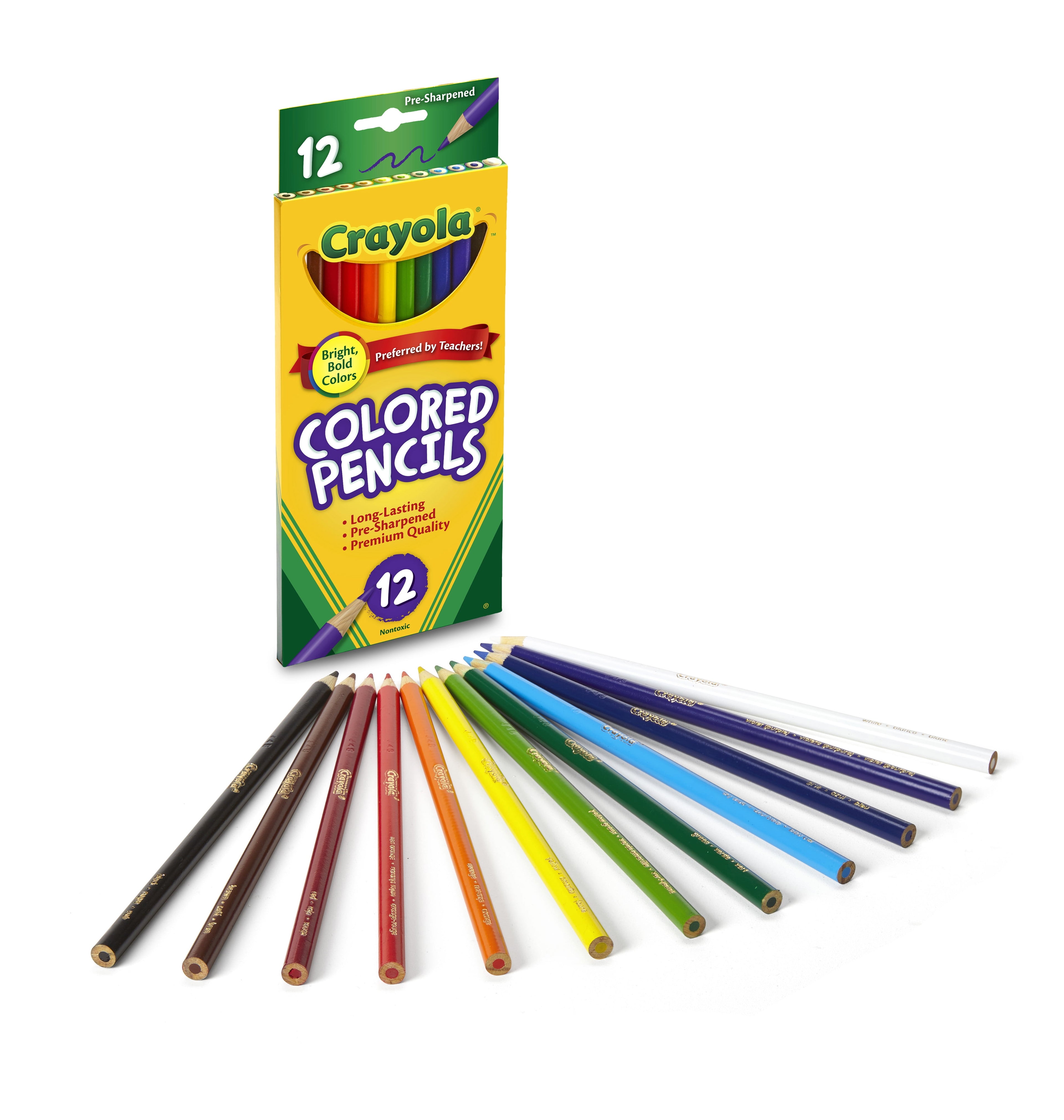 Crayola 12 Count Colored Pencils, 12 Pack Bundle, 144 Pieces, Child Ages 3+