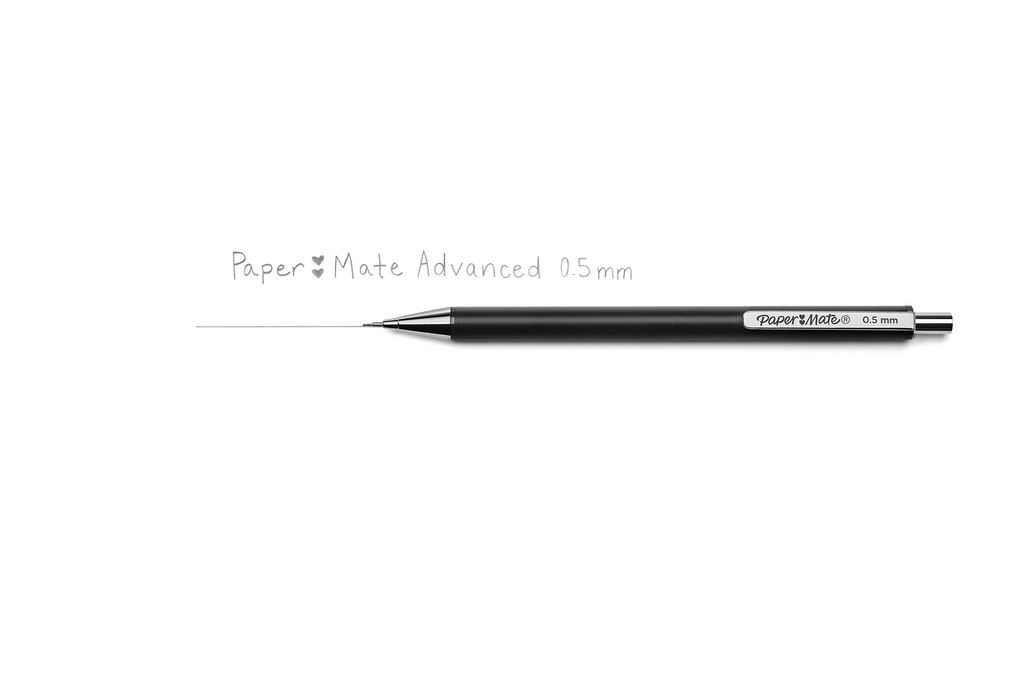Paper Mate Advanced Mechanical Pencils, Premium Metal Barrels 0.5 mm #2 Pencils, 2 Count