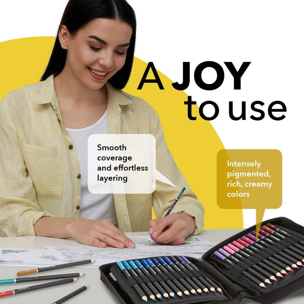 Castle Art Supplies 72 Colored Pencils Zipper-Case Set