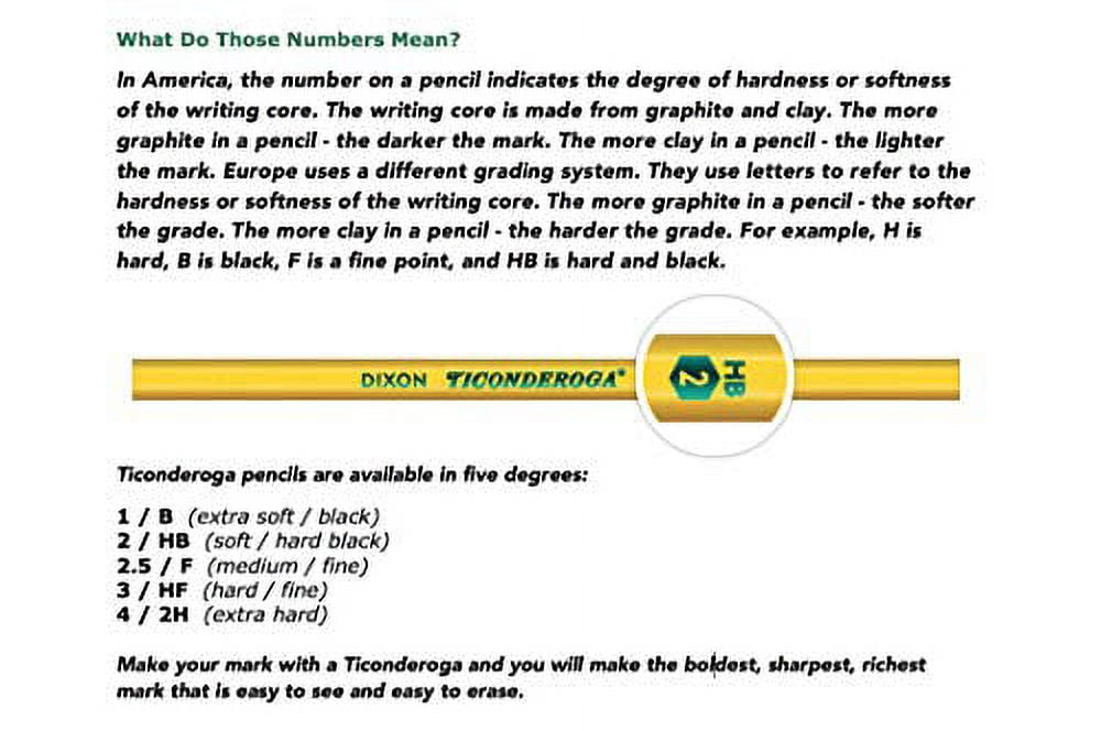 Dixon Ticonderoga Wood-Cased #2 HB Pencils, Box of 24, Yellow (13924)