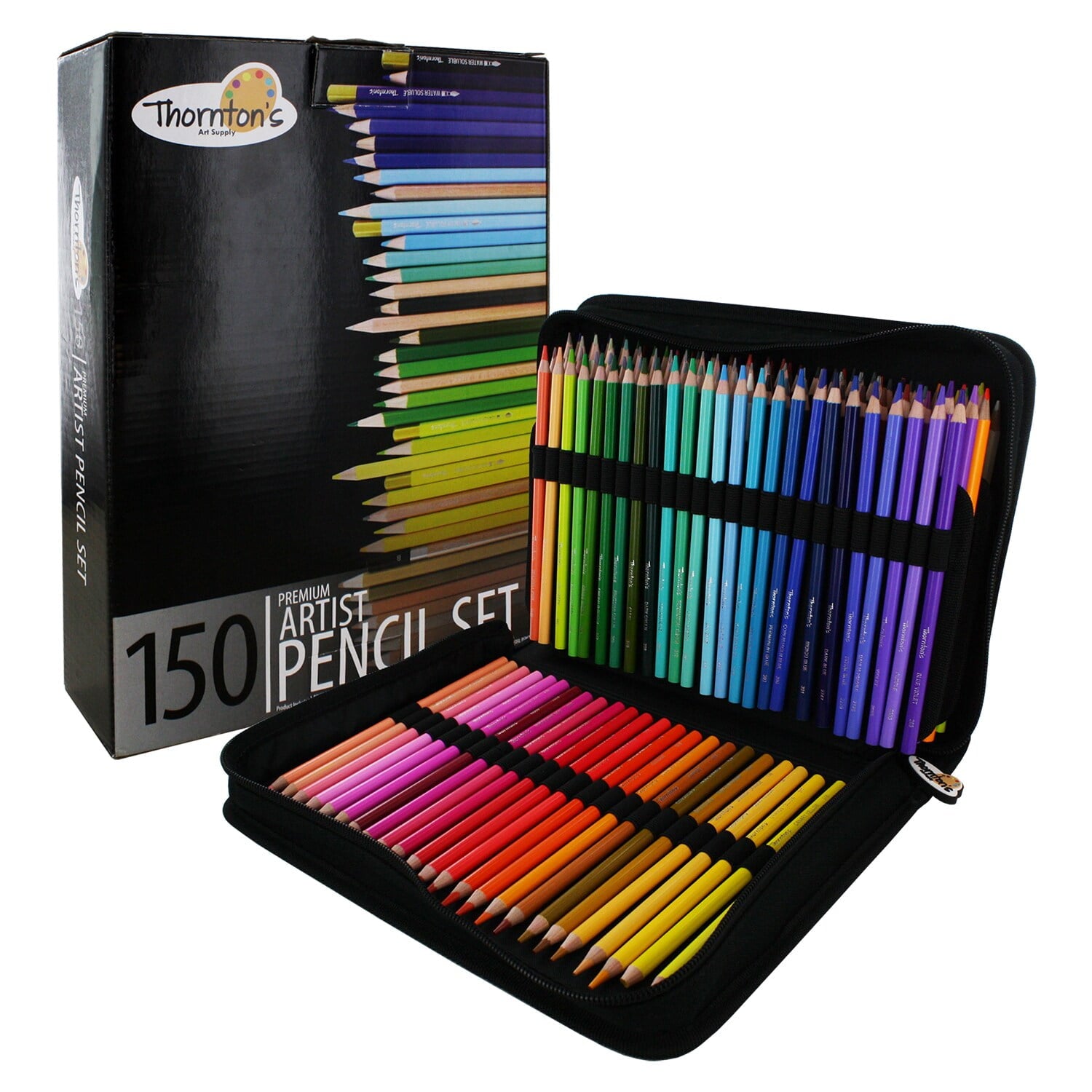 Colored Pencil Set & Zippered Case 150/Pkg-Assorted